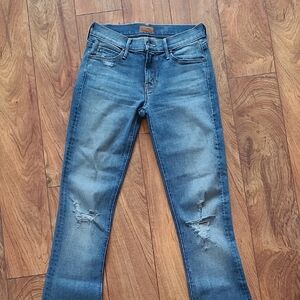 Mother Jeans Runaway Fray Distressed Size 25